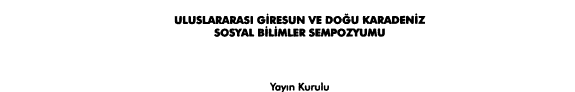 Uluslararası Giresun ve Doğu Karadeniz Sosyal Bilimler Sempozyumu kitap kapağı